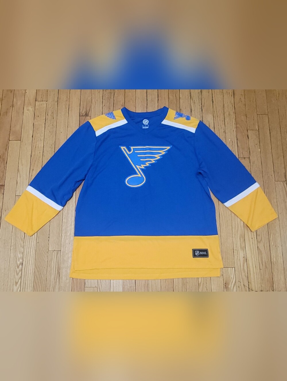 NHL St. Louis Blues Blue and Gold Hockey Jersey